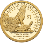 США 1 доллар 2013 года Договор с Делаварами D