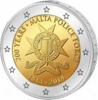 Мальта 2 евро 2014 года 200 лет полиции