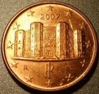 Италия 1 цент 2007 года