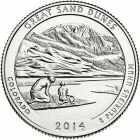 США 25 центов 2014 года Грейт Санд Дьюнс. Колорадо D