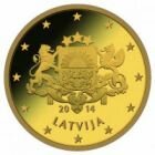 Латвия 10 центов 2014 года