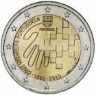 Португалия 2 евро 2015 года Красный крест